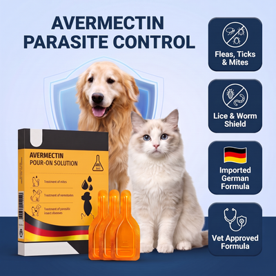 Avermectin Flea, Tick, Mite & Deworming Solution