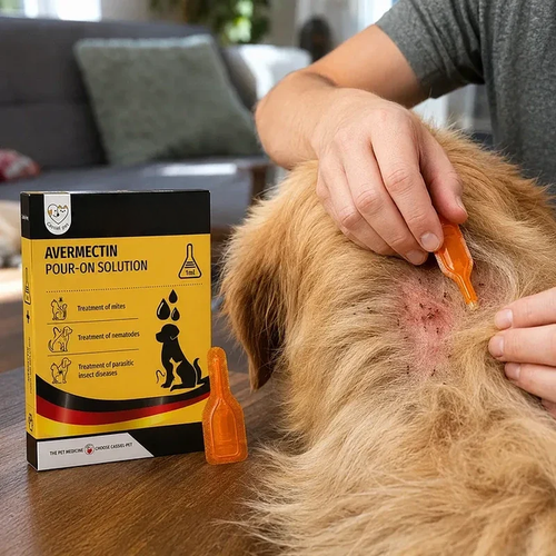 Avermectin Flea, Tick, Mite & Deworming Solution